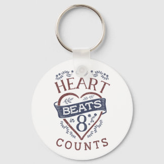 My Heart Beats in 8 Counts Dance Keychain