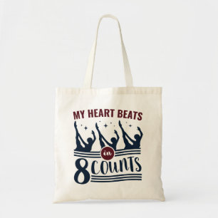My Heart Beats In 8 Counts Synchronized Swimming Tote Bag
