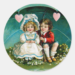 My Heart Beats Warm... Classic Round Sticker