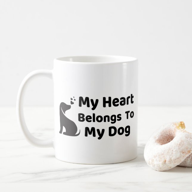My Heart Belong To My Dog Mug (Avec donut)