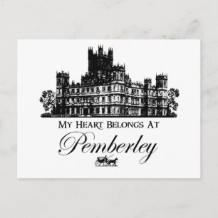 My Heart Belongs At Pemberley Postcard