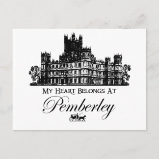 My Heart Belongs At Pemberley Postcard