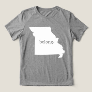My Heart Belongs In Missouri, State Pride Tri-Blend Shirt