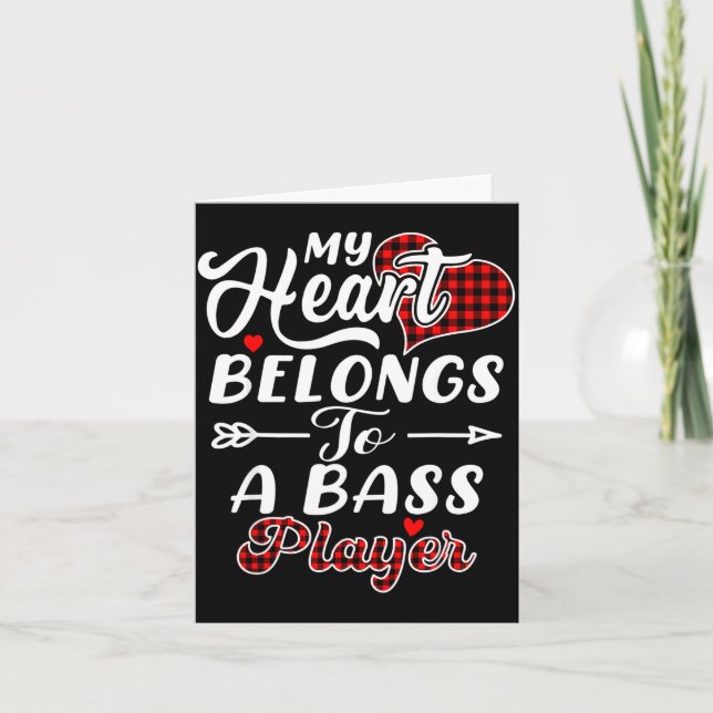 My Heart Belongs To A B Player Shirt Funny Valenti Card (Front)