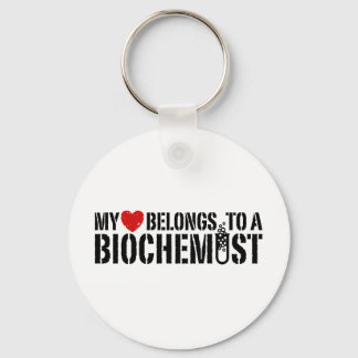 My Heart Belongs To A Biochemist Keychain