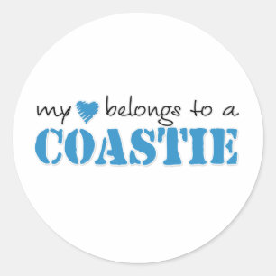 My Heart Belongs To A Coastie Classic Round Sticker