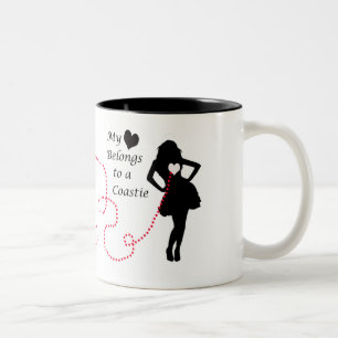 My Heart Belongs to a Coastie Two-Tone Coffee Mug