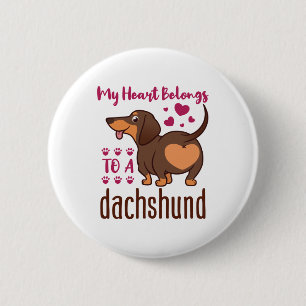 My Heart Belongs to a Dachshund 2 Inch Round Button