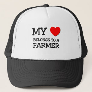 My Heart Belongs To A FARMER Trucker Hat