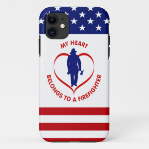 My Heart Belongs To A Firefighter iPhone 11 Case