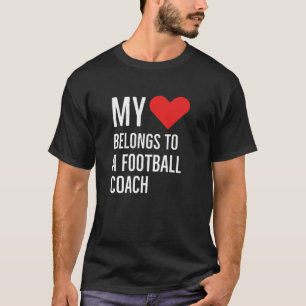 My Heart Belongs To A Football Coach Anniversary Q T-Shirt