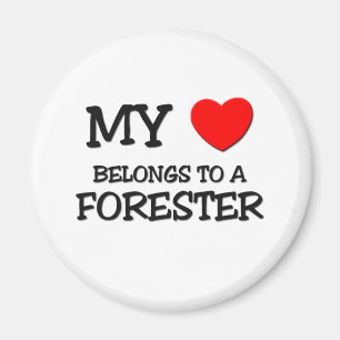 My Heart Belongs To A FORESTER Magnet