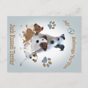 My Heart Belongs To A Jack Russell Postcard