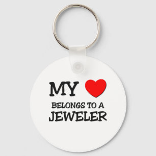 My Heart Belongs To A JEWELER Keychain