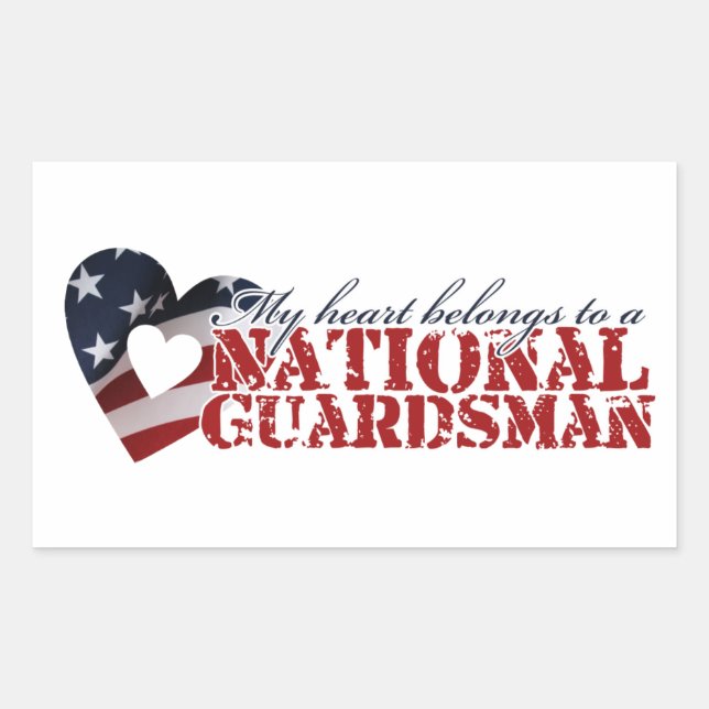 My heart belongs to a National Guardsman Sticker (Front)