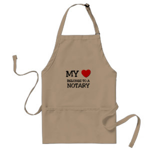 My Heart Belongs To A NOTARY Standard Apron