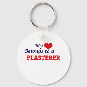 My heart belongs to a Plasterer Keychain
