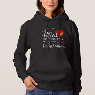 My Heart Belongs To A Pomeranian Mom Hoodie