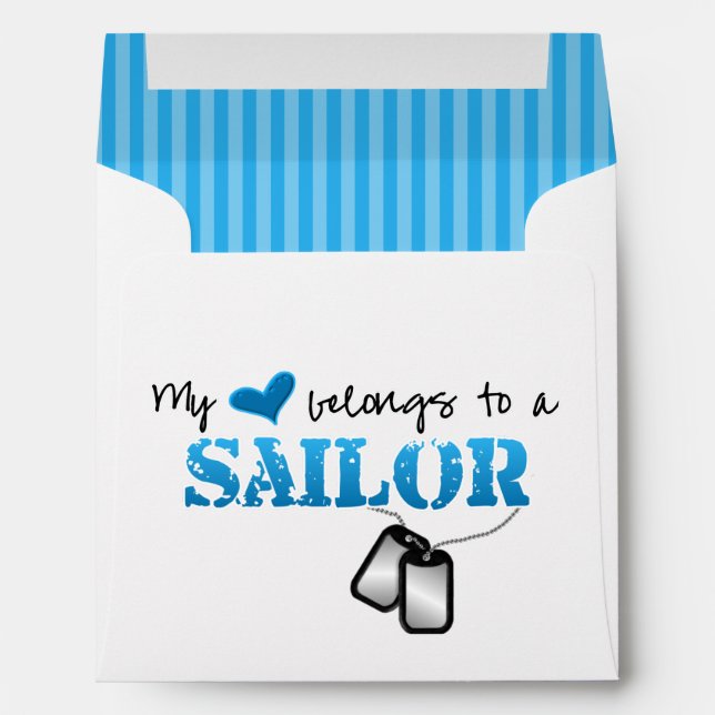 My heart belongs to a Sailor Envelope (Back (Bottom))