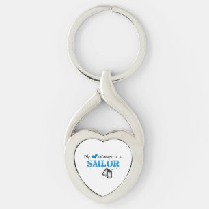 My Heart Belongs To A Sailor Keychain