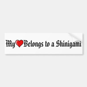 My Heart Belongs To A Shinigami Bumper Sticker