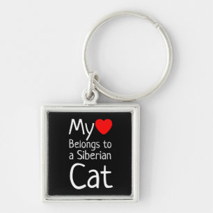 My Heart Belongs to a Siberian Cat (Key Chain) Keychain