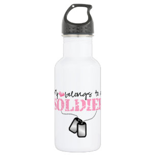 My Heart Belongs To A Soldier 532 Ml Water Bottle