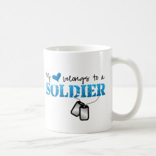 My Heart Belongs To A Soldier Coffee Mug