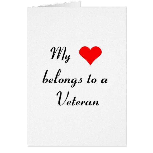 "My Heart Belongs to a Veteran" (Front)