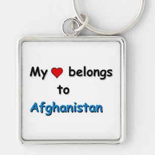My heart belongs to Afghanistan Keychain