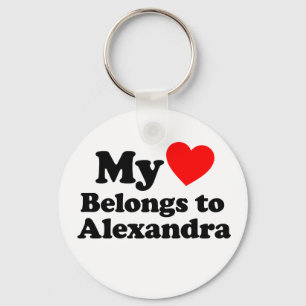 My Heart Belongs to Alexandra Keychain