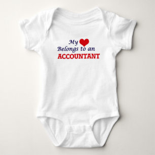 My Heart Belongs to an Accountant Baby Bodysuit