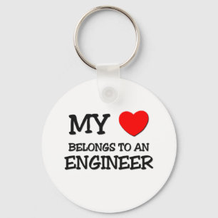 My Heart Belongs To An ENGINEER Keychain