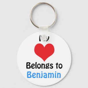 My heart Belongs to Benjamin Keychain