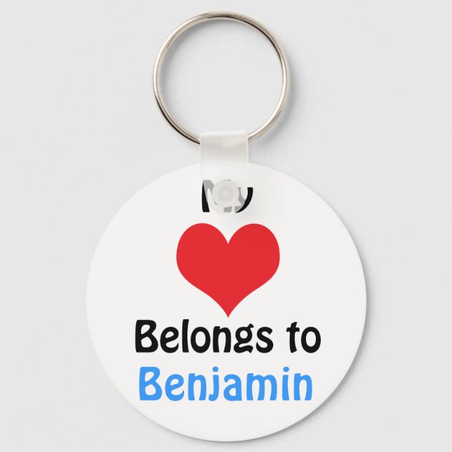 My heart Belongs to Benjamin Keychain (Front)