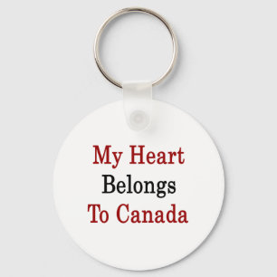 My Heart Belongs To Canada Keychain
