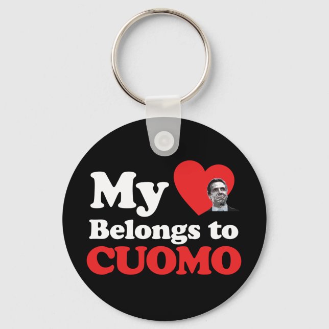 My Heart Belongs to Cuomo Keychain (Front)