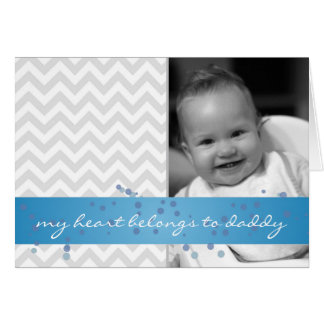 my heart belongs to daddy chevron with blue ribbon