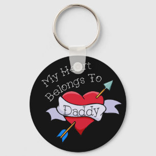 My Heart Belongs to Daddy Tat Keychain