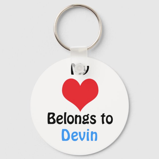 My heart Belongs to Devin Keychain (Front)