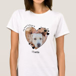 My Heart Belongs To Dog Lover Pet Photo T-Shirt<br><div class="desc">Carry your best friend with you everywhere you go with this custom pet photo dog lover shirt ! A must have for every dog lover, dog mom and dog dad ! A fun twist on I Love My Dog, this shirt quote "My Heart Belongs To" ... Personalize wth your dog's...</div>