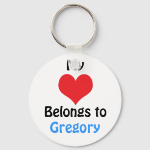 My heart Belongs to Gregory Keychain