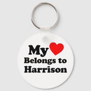 My Heart Belongs to Harrison Keychain