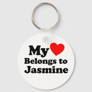 My Heart Belongs to Jasmine Keychain