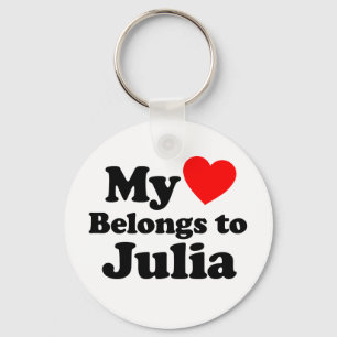 My Heart Belongs to Julia Keychain