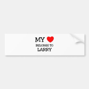 My Heart Belongs to Larry Bumper Sticker