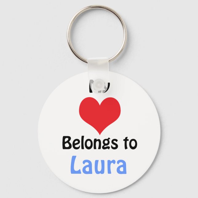 My Heart Belongs to Laura Keychain (Front)