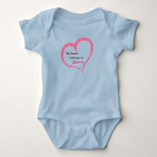 My Heart Belongs to Mommy customizable Baby Bodysuit