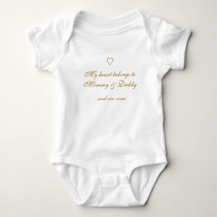 My heart belongs to Mommy & Daddy, ...and vice ver Baby Bodysuit