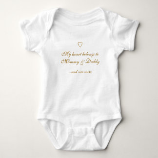 My heart belongs to Mommy & Daddy, ...and vice ver Baby Bodysuit